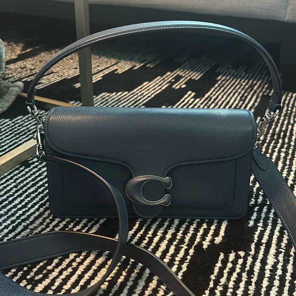 Coach Navy Tabby Leather Handbag